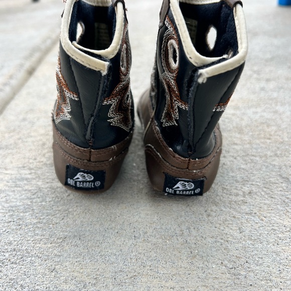 Double Barrel Infant Brown and Black Western Cowboy Trace Baby Buckers Boots - Picture 5 of 14